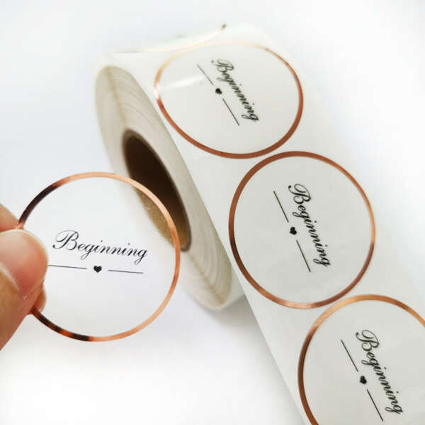 Clear round stickers for cups