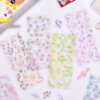 Hologram rainbow glitter kiss cut sticker sheet