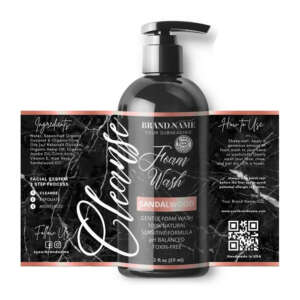 Waterproof rectangle shampoo bottle label sticker with clear film finish