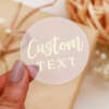 Waterproof logo sticker samples