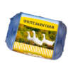 Retail egg carton stickers for pulp packaging