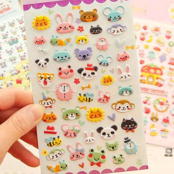 Printed waterproof vinyl sticker labels with colorful design