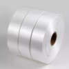 white polyester satin ribbon roll for garment wash care labels retail display view