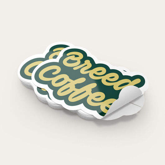 Business promotion stickers in adhesive vinyl