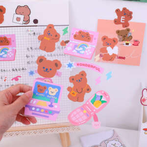 Custom cartoon adhesive sticker sheet