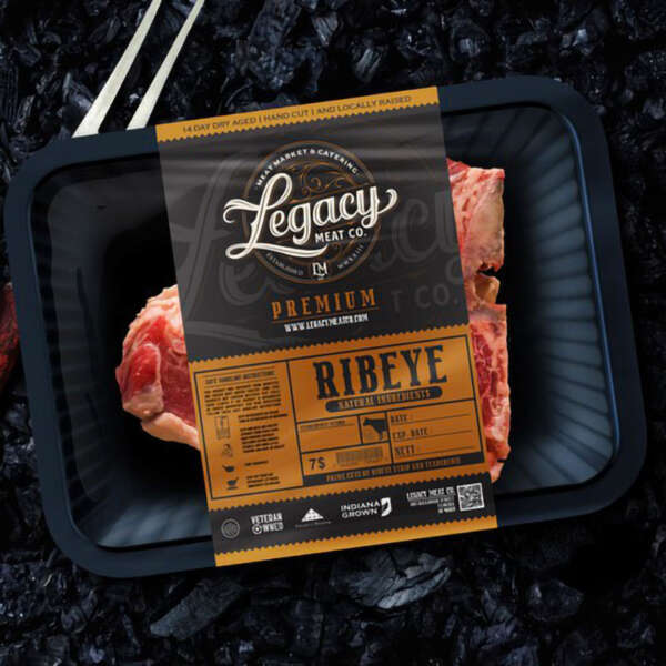 Eco friendly PLA food label sticker for frozen meat bowls