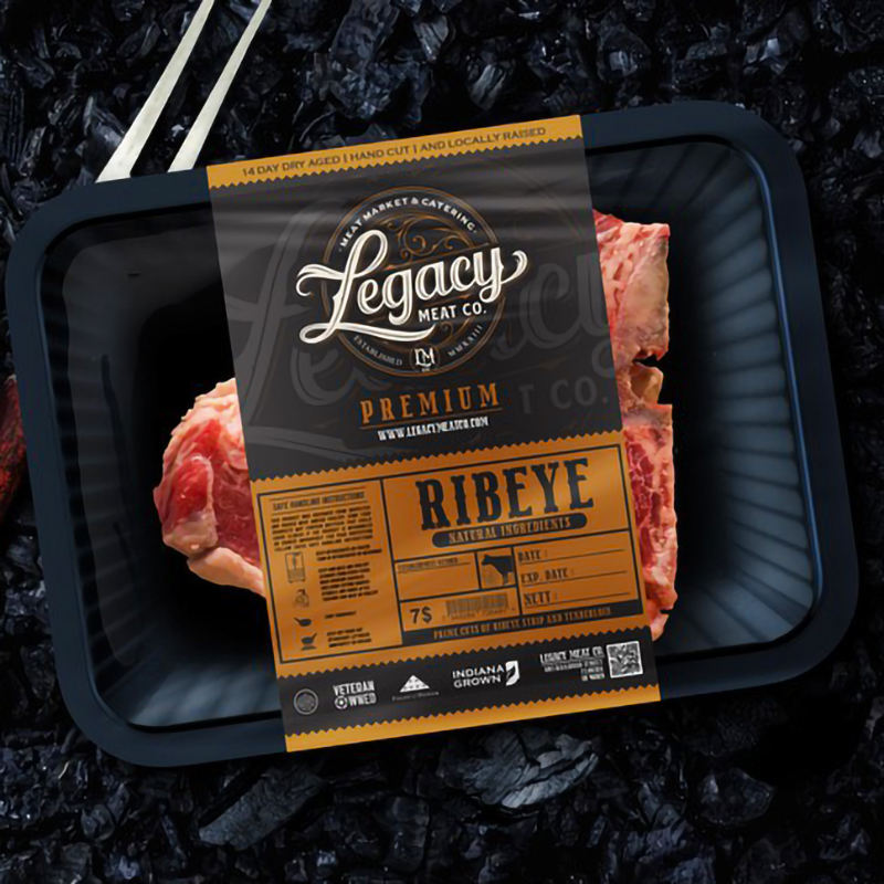 Eco friendly PLA food label sticker for frozen meat bowls