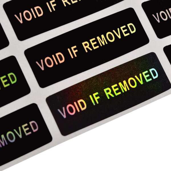 Tamper evident logo stickers