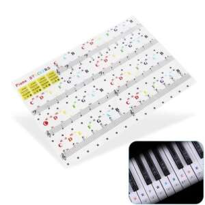 Removable piano key stickers for beginners and kids
