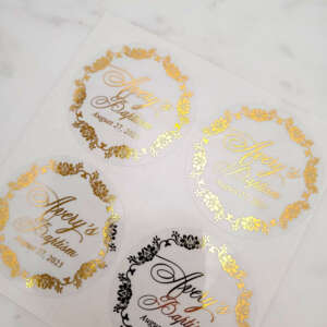 Waterproof self adhesive circle sticker roll
