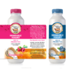 White BOPP vinyl beverage bottle label with logo
