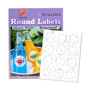 Inkjet printable round labels