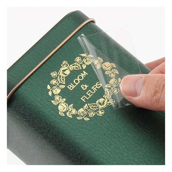 Self adhesive electroform metal sticker with gold nickel finish
