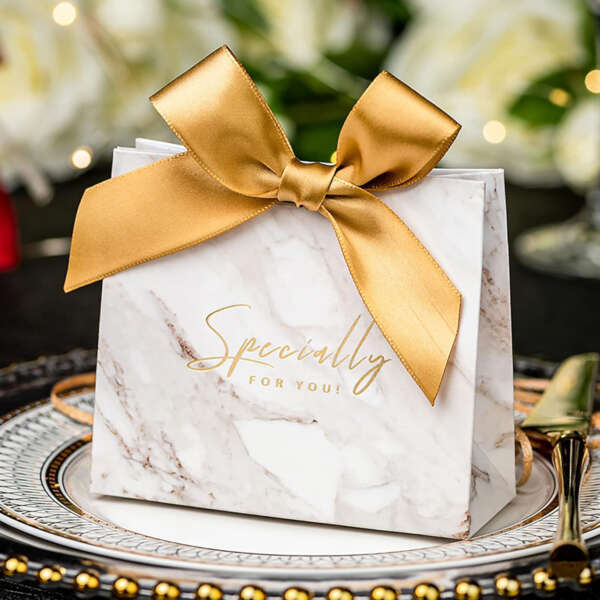 recyclable boutique jewelry gift shopping paper bag with logo view 6