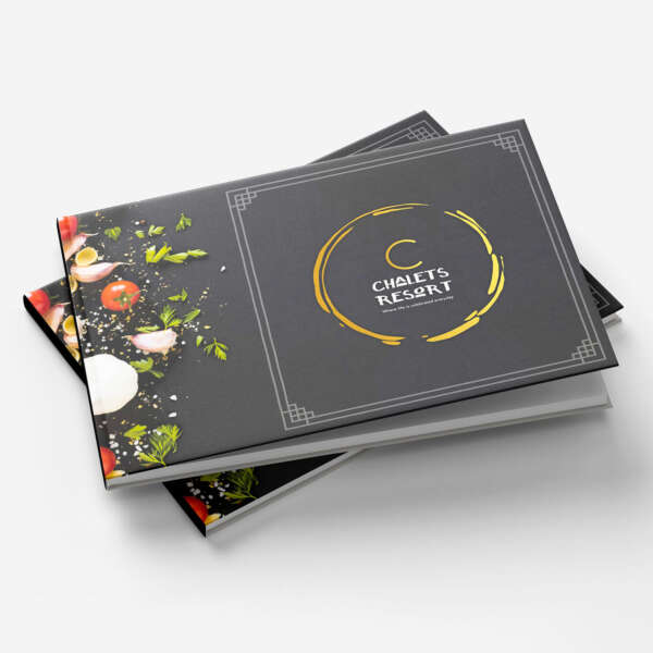 Hardcover recipe menu book printing