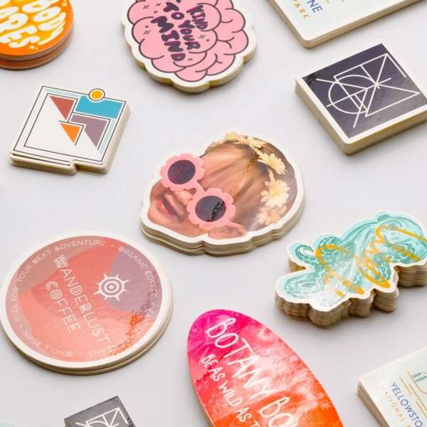 Custom PVC logo stickers with reflective finish