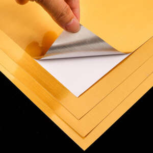 Glossy gold vinyl A4 sticker paper for inkjet and laser printing