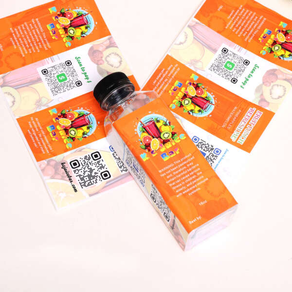 Printed BOPP sticker for juice bottle packaging