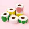 Three quarter inch round color coding labels on roll