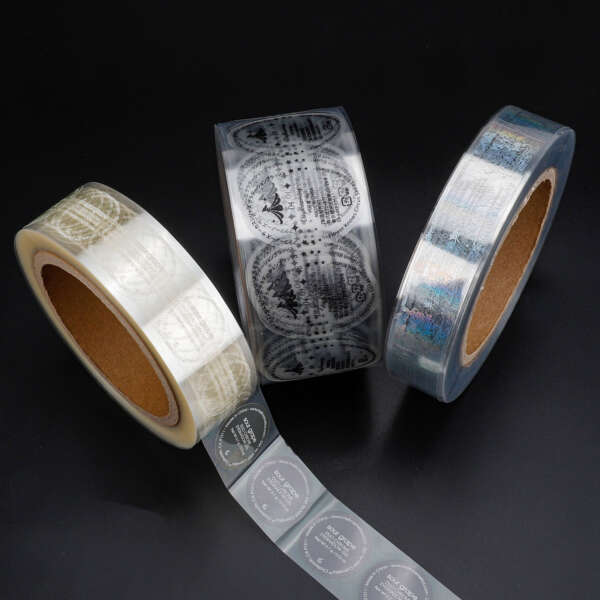 Clear adhesive food packaging labels