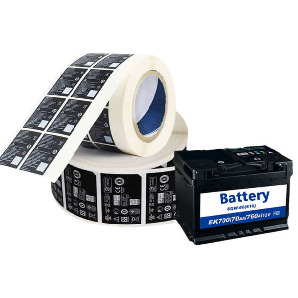 Automotive battery stickers