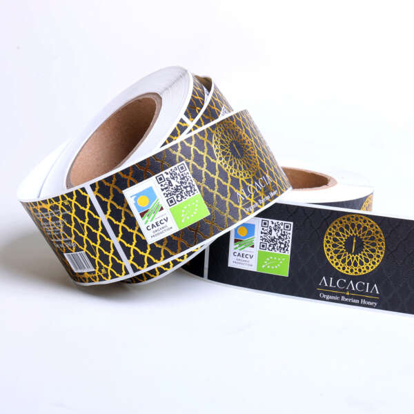 Waterproof bottle label stickers with custom print design
