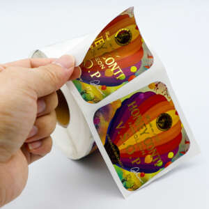 Luxury adhesive label for glass honey bottles
