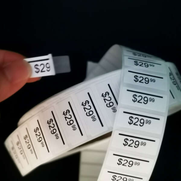 Private logo custom sticker label with adhesive backing