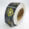 Self adhesive etiquette roll labels