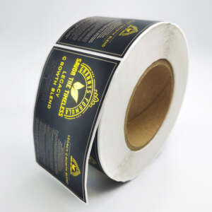 Self adhesive etiquette roll labels
