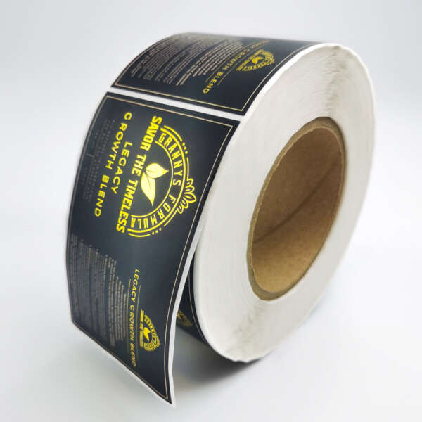 Self adhesive etiquette roll labels