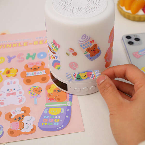Custom printed logo sticker sheet for school supplies