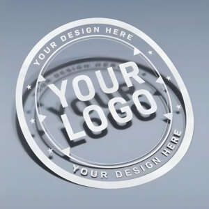 Custom circle vinyl labels with self adhesive backing