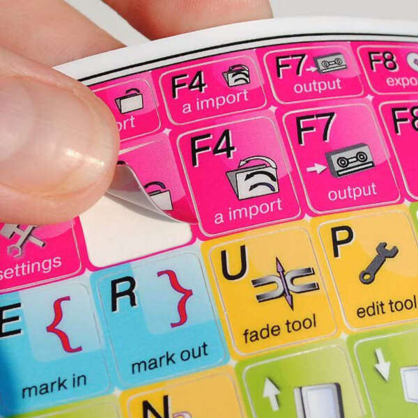 Colorful vinyl keyboard stickers for laptops