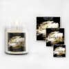Clear candle label samples