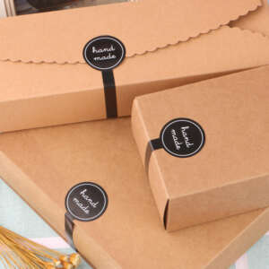 Custom company logo coated paper seal stickers