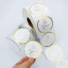 Round embossed sticker for milk tea cups