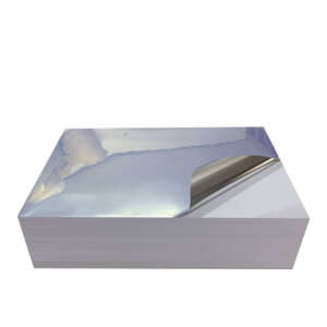 Glossy silver self adhesive sticker paper
