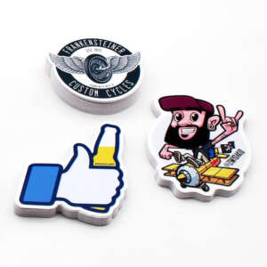 Waterproof PVC die cut logo stickers for small business