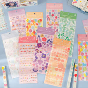 Custom printed vinyl glitter sticker paper