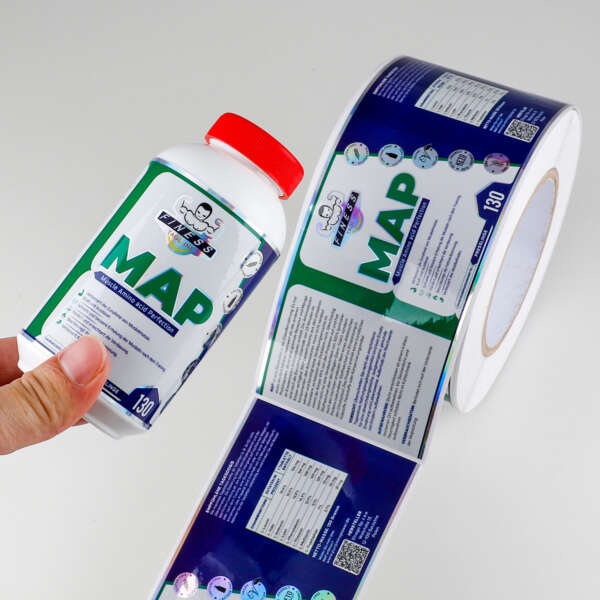 Custom supplement stickers for pet vitamin bottles