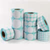 Pink round direct thermal label rolls