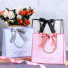 recyclable boutique jewelry gift shopping paper bag with logo view 4