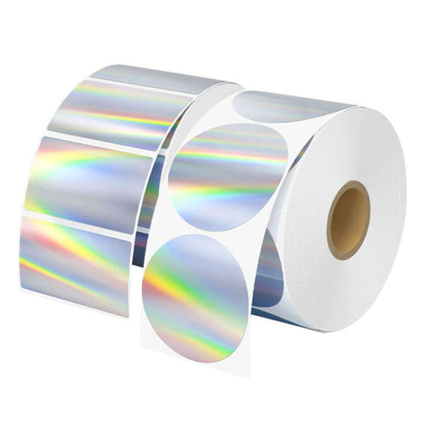 Printable holographic sticker roll for thermal printer