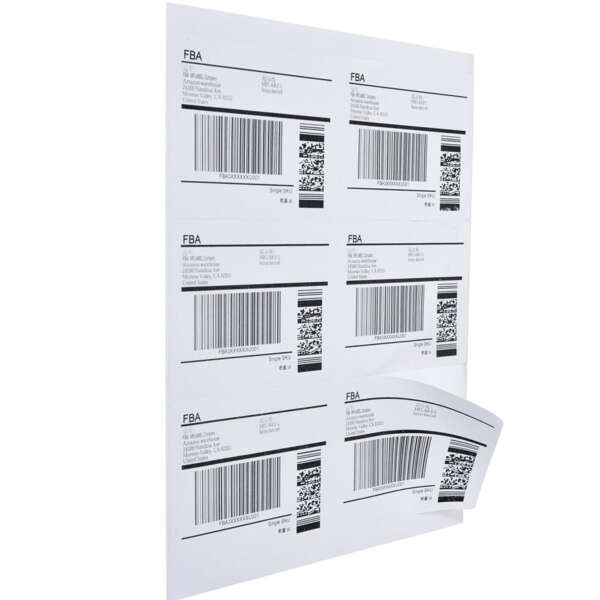 Pre cut A4 adhesive label paper for FBA