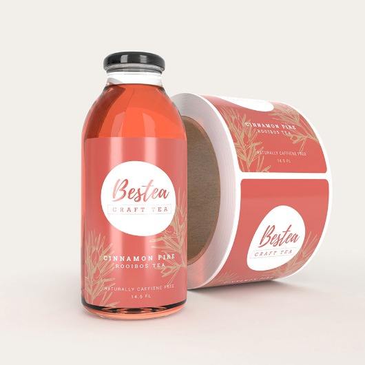 Waterproof cup sticker for coffee shop branding