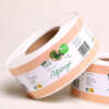 Logo packaging stickers in roll or sheet format