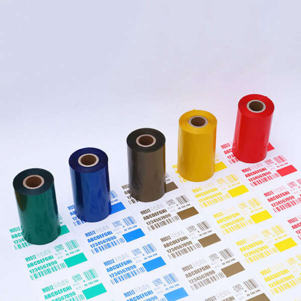 110mm x 300m color wax resin thermal transfer barcode ribbon front view