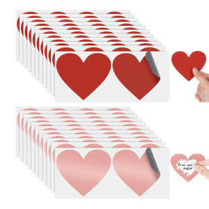 Heart shaped scratch off sticker label