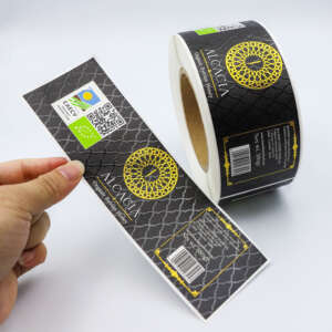 Luxury 3D logo food adhesive sticker